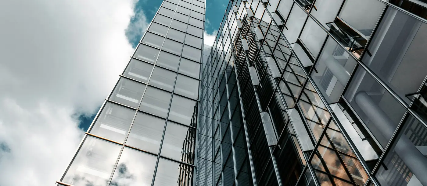 Glass office towers